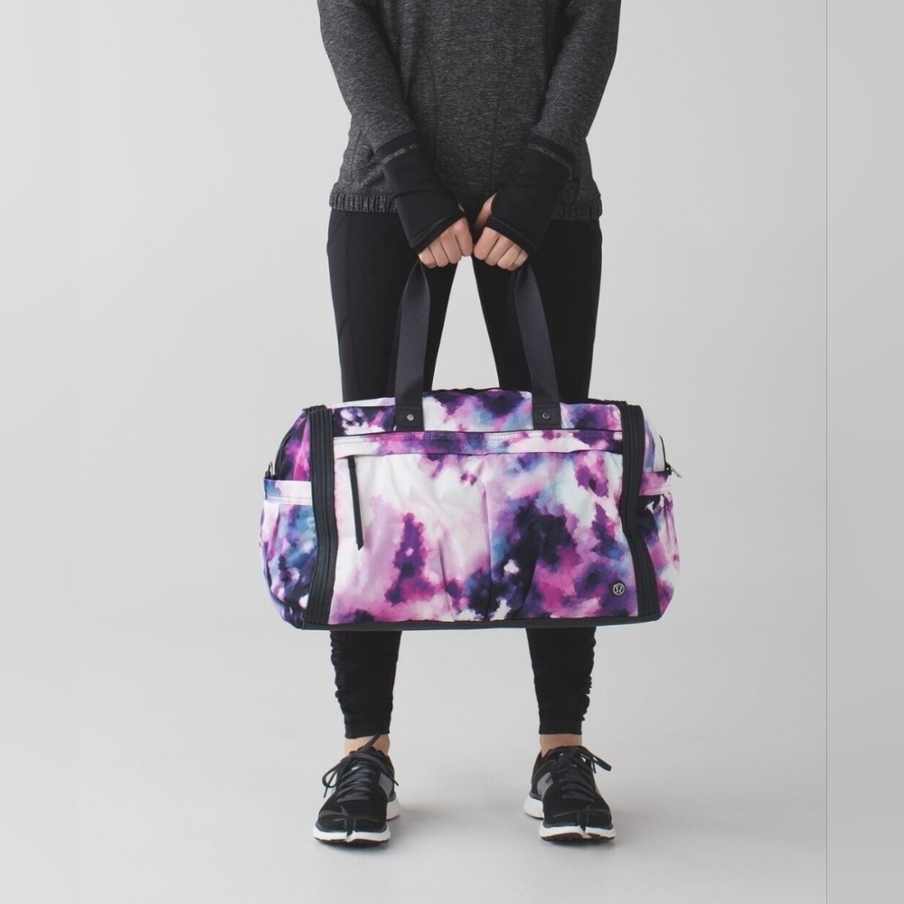 lululemon athletica Purple and Black Travel Bag